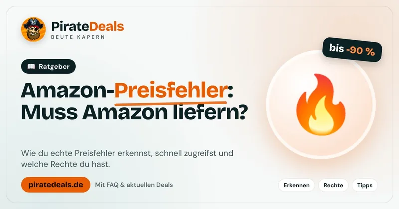 Amazon-Preisfehler: Muss Amazon liefern? Rechte, Ablauf und Tipps